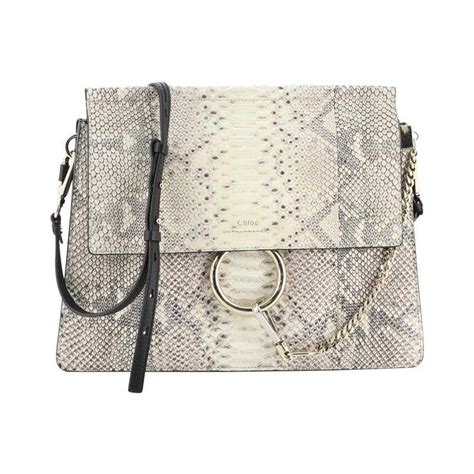 chloe faye leather shoulder bag|chloe faye python bag.